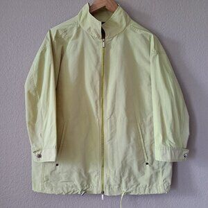 Lafayette 148 Lime Green Quarter Sleeve Zip-Up Jacket Size Small